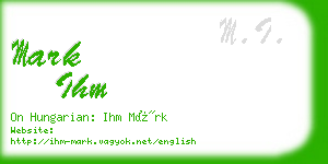 mark ihm business card